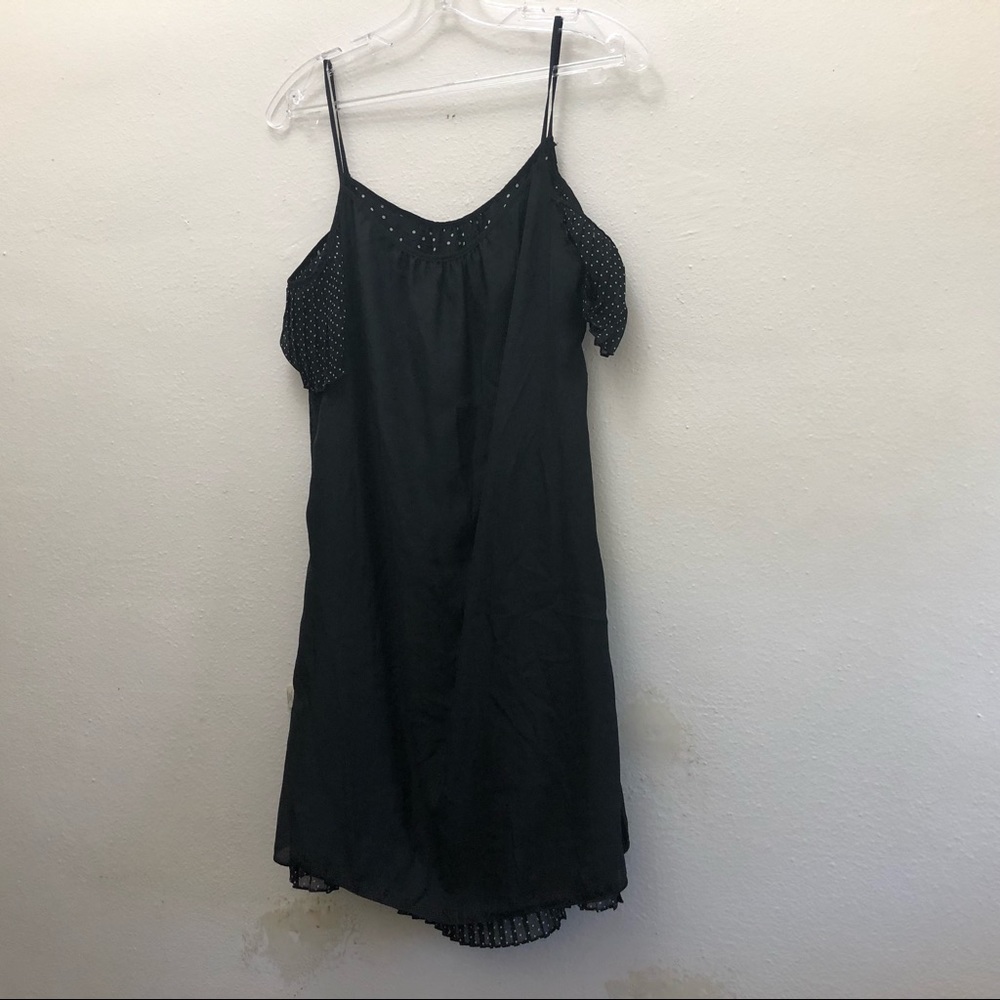 Max Studio Polka Dot Spaghetti Strap Off Shoulder Mini Dress Women's Size S - Picture 6 of 9